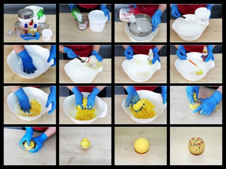 Βασική συνταγή Bath Bomb Μονόχρωμη