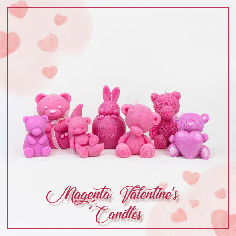 Magenta Valentine Candles
