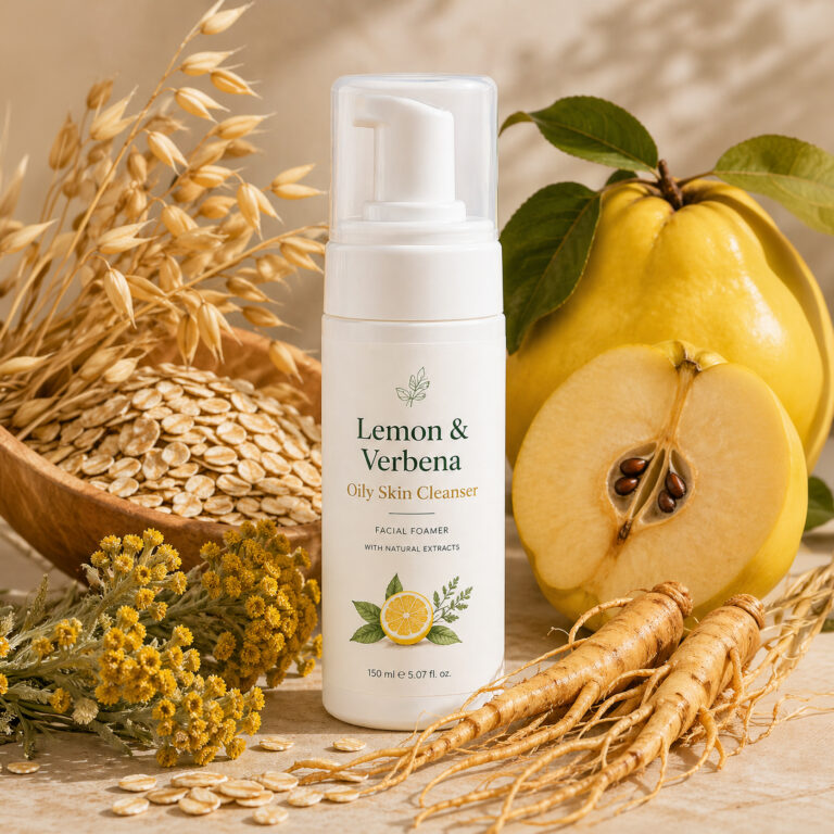 Lemon & Verbena Oily Skin Facial Foam | DIY αφρός καθαρισμού για λιπαρές επιδερμίδες