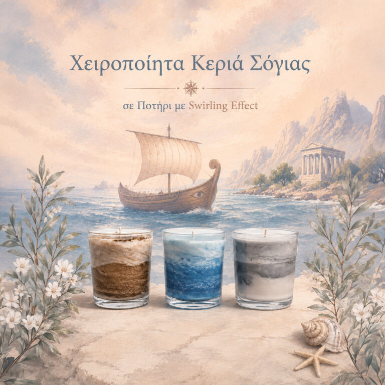Χειροποίητα Κεριά Σόγιας σε Ποτήρι με Swirling Effect